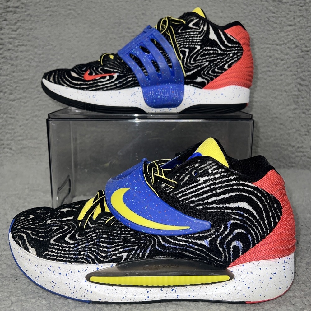 Nike KD 14 Sneakers Men's Sz 8.5 Multicolor Pop Art Basketball Shoes CW3935-004